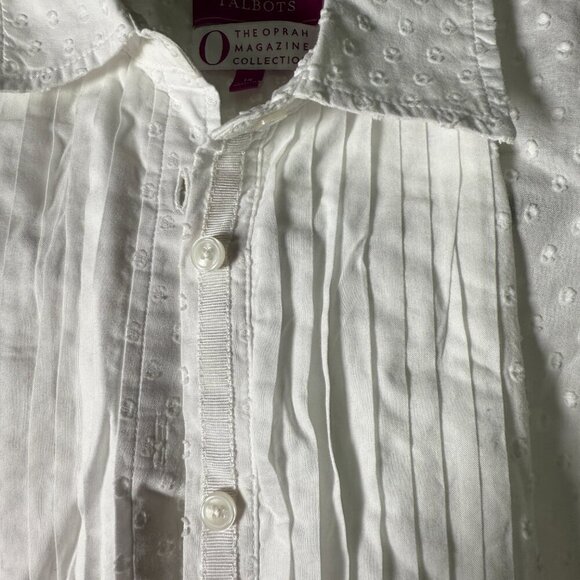 Talbots "The Oprah Magazine Collection" White Tuxedo Long Sleeve Sz 14 - Picture 6 of 6